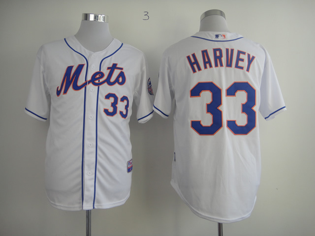 Men New York Mets 33 Harvey White MLB Jerseys